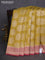 Banarasi silk cotton saree mustard yellow and pastel maroon with allover thread & zari woven butta weaves and woven border