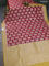 Banarasi silk cotton saree pastel maroon and yellow shade with allover thread & zari woven butta weaves and woven border
