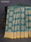 Banarasi silk cotton saree teal green shade and yellow shade with allover thread & zari woven butta weaves and woven border