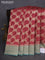 Banarasi silk cotton saree maroon shade and teal green shade with allover thread & zari weaves and woven border