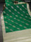 Banarasi poona silk saree green and pista green with allover zari weaves and zari woven border