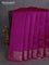 Chiniya silk saree pink and deep jamun with plain body and woven border