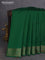 Chiniya silk saree green and maroon with plain body and woven border