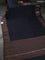 Chiniya silk saree black and maroon with plain body and woven border