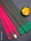 Arani semi silk saree pink and green with thread woven buttas and thread woven butta border