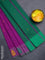 Arani semi silk saree purple shade and green with thread woven buttas and thread woven butta border
