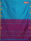 Arani semi silk saree dual shade of teal bluish green and dual shade of maroon with thread woven buttas and piping border