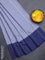 Arani semi silk saree bluish grey and blue with allover thread & zari weaves and woven border