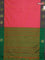 Arani semi silk saree peach pink and green with zari woven buttas and zari woven butta border