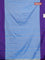 Arani semi silk saree blue and dual shade of violet with allover copper zari weaves and zari woven border