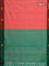 Arani semi silk saree peach shade and green with thread woven buttas and thread woven butta border