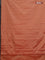 Arani semi silk saree rust shade with allover silver zari weaves in borderless style