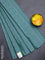 Arani semi silk saree teal green with silver zari woven buttas in borderless style