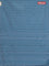 Arani semi silk saree blue shade with silver zari woven buttas in borderless style