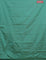 Arani semi silk saree teal green with allover silver zari weaves in borderless style