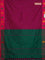 Arani semi silk saree magenta pink and dual shade of green with thread woven buttas and thread woven butta border