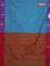 Arani semi silk saree dual shade of teal blue and pink with thread woven buttas and thread woven butta border