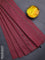 Arani semi silk saree maroon with allover copper zari woven checks in borderless style