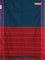 Arani semi silk saree cs blue and reddish pink with allover thread weaves and rettapet zari woven border`