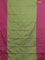 Arani semi silk saree green and magenta pink with allover copper zari weaves and zari checked border