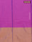 Arani semi silk saree purple and rust shade with allover copper zari weaves and zari checked border