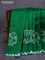 Chiniya silk saree green with allover bandhani prints