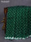 Chiniya silk saree green with allover bandhani prints
