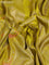 Banarasi silk saree lime yellow with allover zari woven brocade weaves and zaridosi gotapatti work border