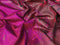 Banarasi dupion silk saree magenta pink with zari woven buttas and floral design paithani style border