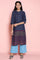 Blue Pure Cotton Straight Kurta and Palazzo Set