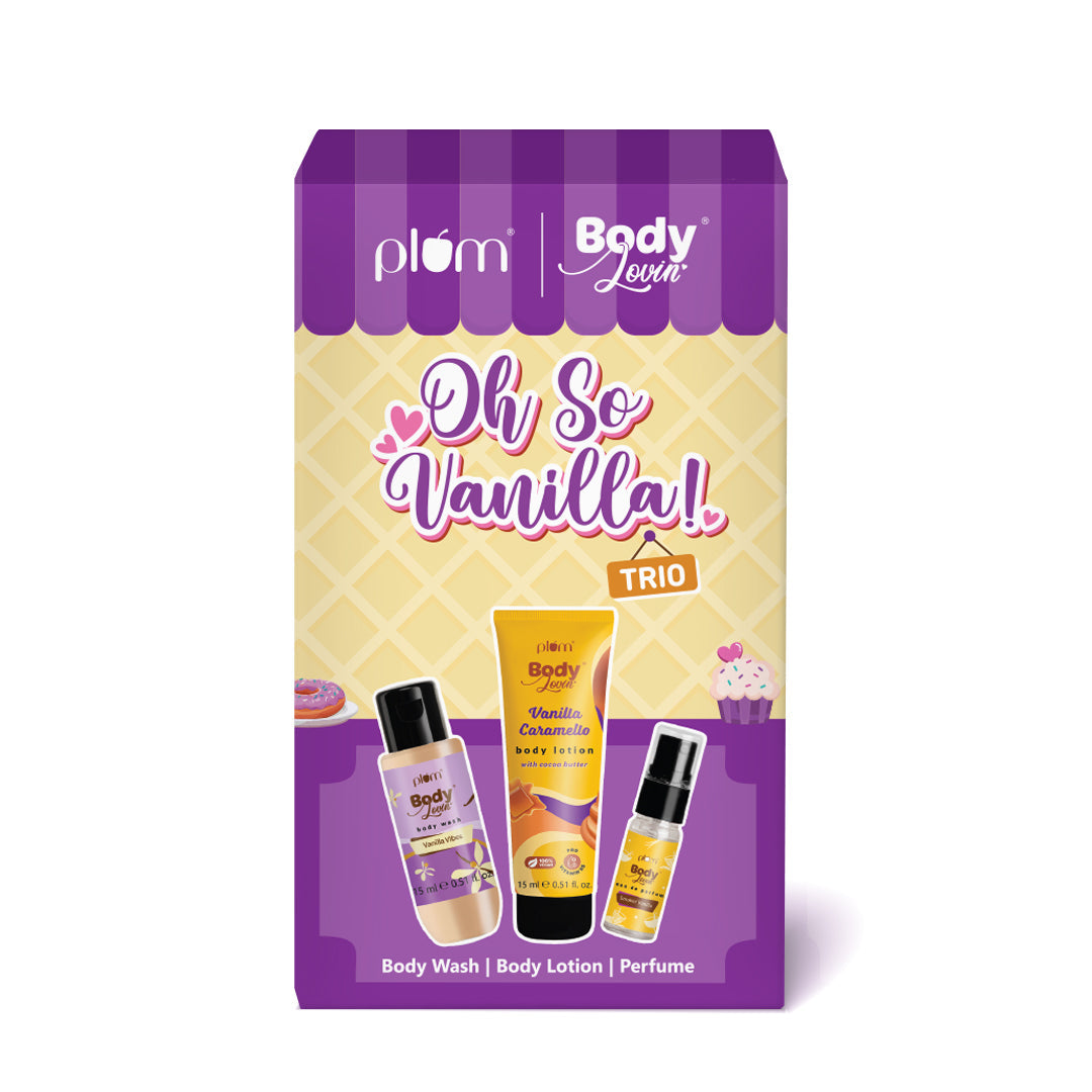 Oh-So-Vanilla Bodycare Travel Kit | Body Wash | Body Lotion | Perfume
