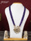 Beaded double layer violet necklace with cz stones and pearl & beads hangings in victorian finish