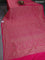 Banarasi crepe saree pink with allover thread & zari woven brocade weaves and woven border