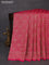 Banarasi crepe saree rani pink with allover thread & zari woven brocade weaves and woven border