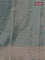 Banarasi tissue silk saree teal blue with allover silver & gold zari weaves and zari woven border