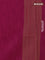 Banarasi semi matka saree dark magenta with allover thread weaves in borderless style