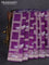 Banarasi semi katan silk saree violet with allover silver & gold zari weaves and zari woven border