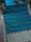 Banarasi semi katan silk saree dual shade of teal bluish green with allover zari weaves and thread & zari woven border