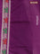 Banarasi semi katan silk saree purple with allover zari weaves and rich zari woven border