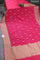 Banarasi semi katan silk saree pink with zari woven buttas and rich zari woven border