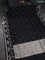 Banarasi semi katan silk saree black with allover zari woven buttas and rich zari woven border