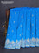 Banarasi semi katan silk saree cs blue with zari woven buttas and zari woven border