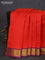 10 Yards silk cotton saree red and blue with thread woven buttas and zari woven border