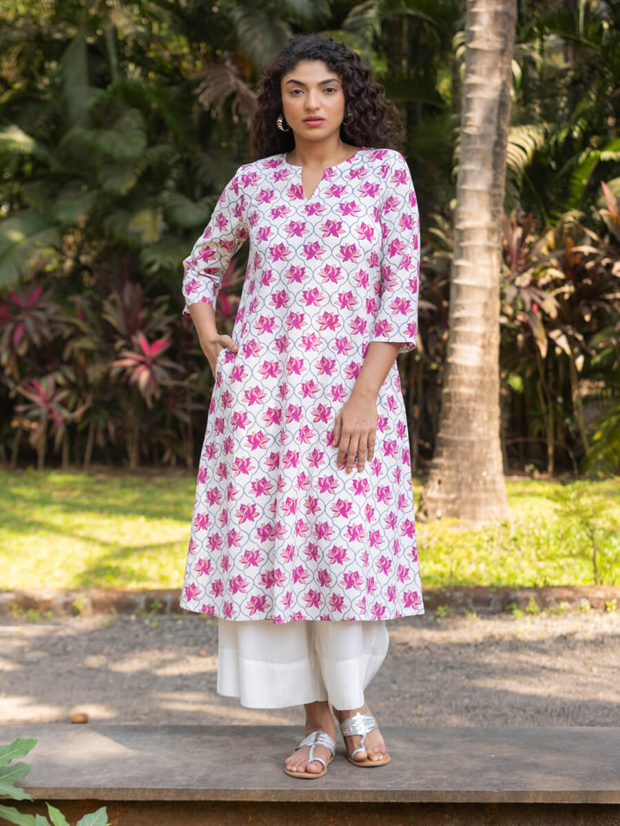 Set of 2 - Padmini Cotton Kurta and Palazzo