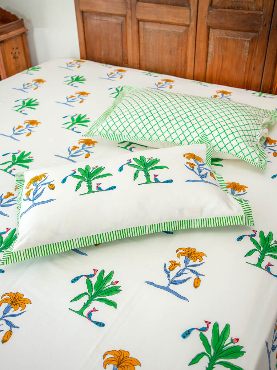 Megha Block Printed Cotton Bedsheet