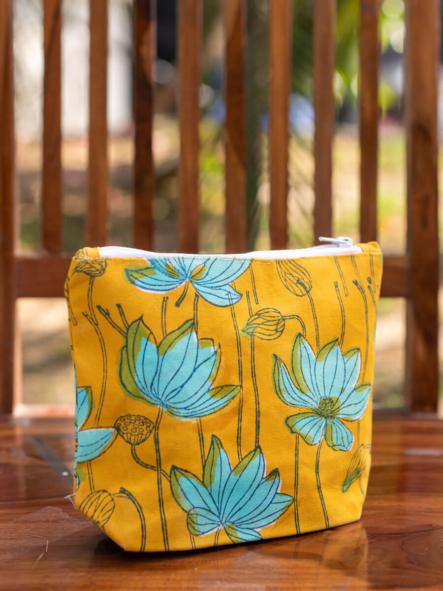 Pratidhi Block Print Cotton Travel Pouch