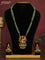 Antique beaded haaram kalinga krishna pendant with pink kemp stones and pearl & green beads hanging