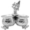 German Silver Chopala Gift Item Set Of 3 Bowls Attached (Pack of 2 Pcs)