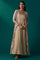Beige Sequin Embroidered Long Jacket, Anarkali Dress and Churidar Set
