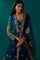 Blue Embroidered Zardozi Anarkali Kurta with Churidar and Dupatta Set